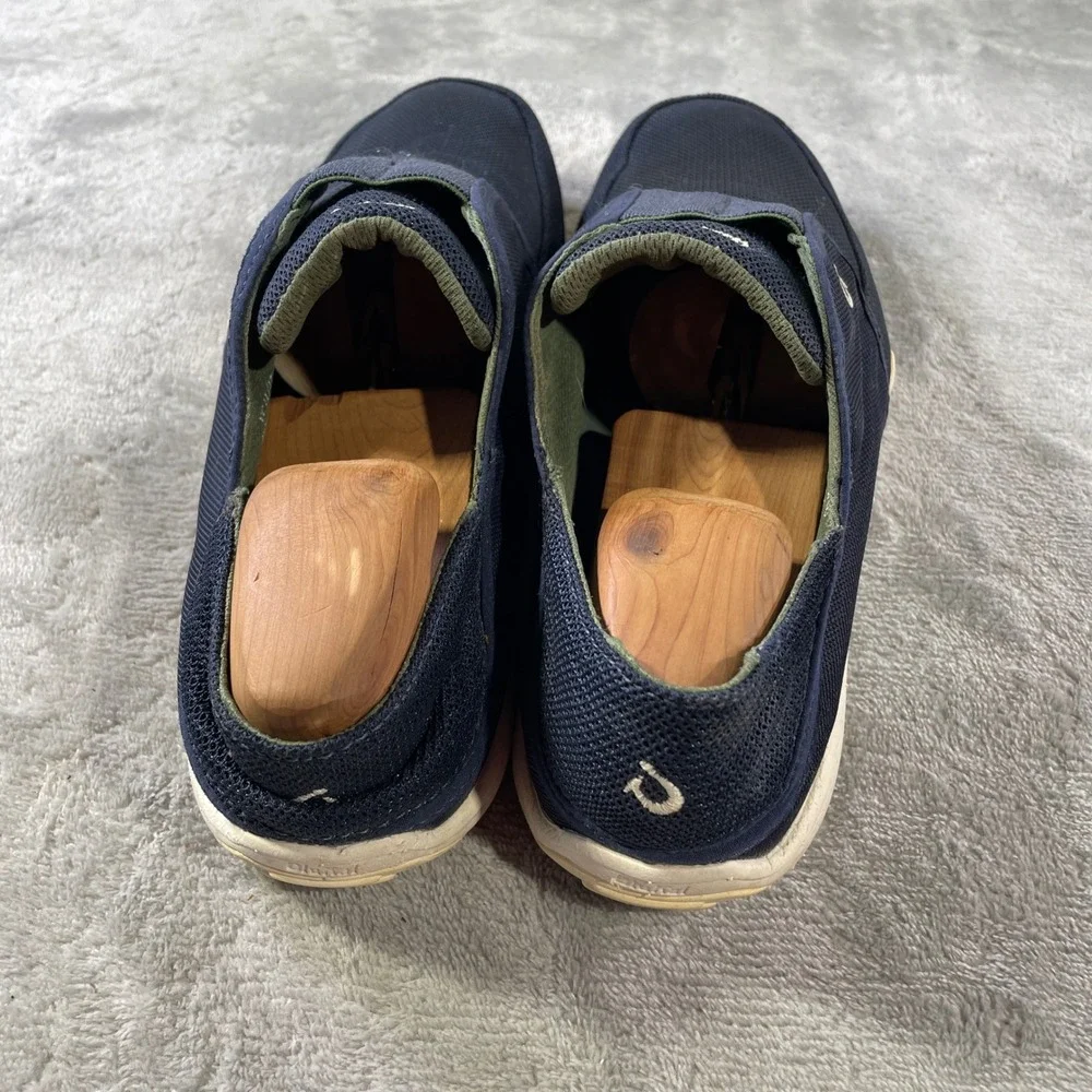 OluKai Nohea Sport Men US 10.5 EUR 43.5 Blue Boat Mesh Slip On Shoes‎